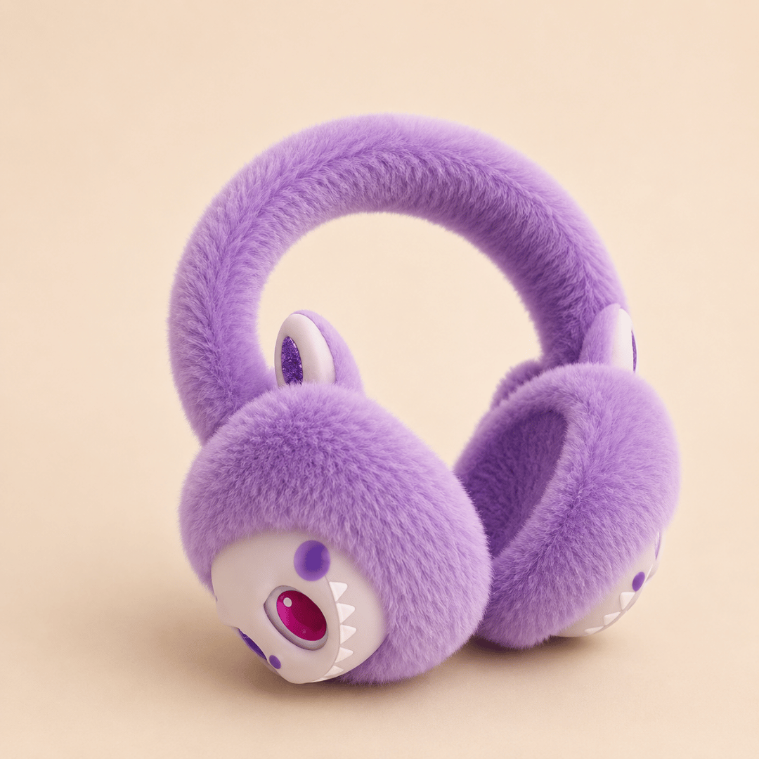 Cute Cartoon Labubu Soft Plush Earmuffs