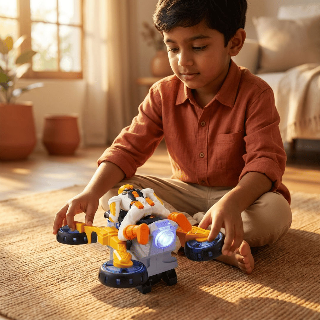 HOMERO 2-in-1 Electric Stunt Transforming Thrilling Motorcycle Toy