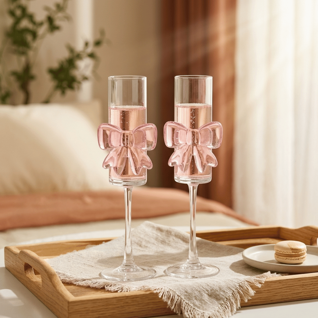 HOMERO Elegant Glass Wine Set Classic Design - 160ml Capacity