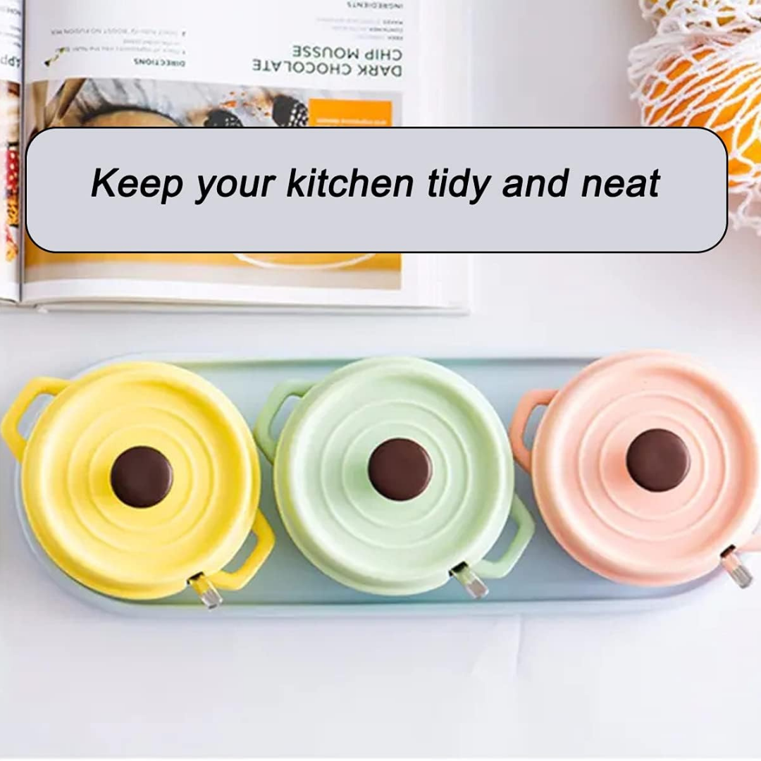 HOMERO Elegant Creative Multi-Purpose Ceramic Spice Jar Set with Tray