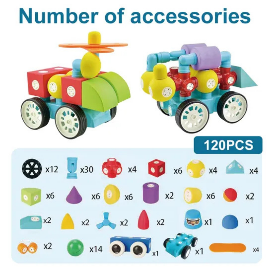 HOMERO Creative EVA Foam Educational Magnetic Building Blocks Set