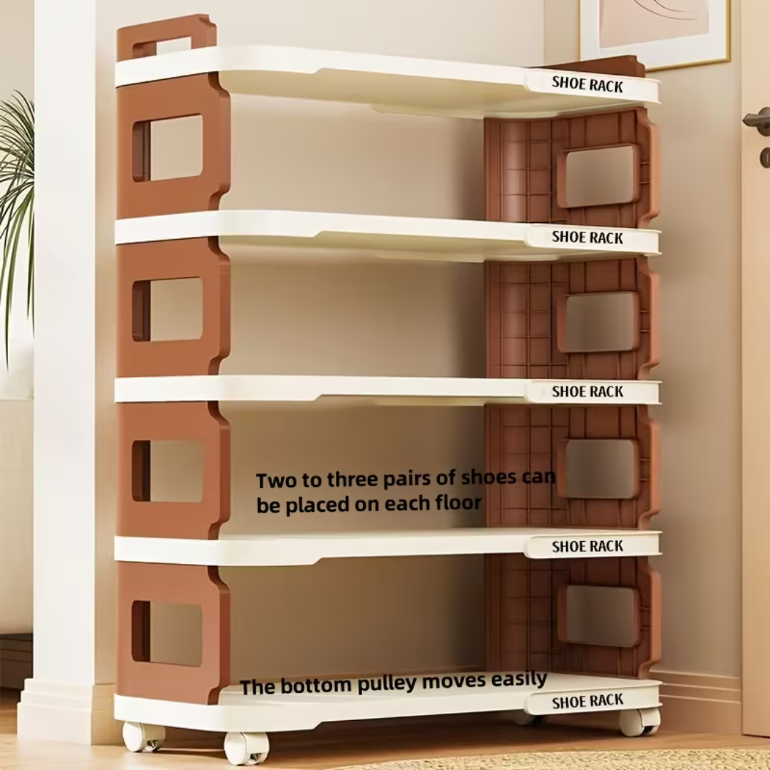 Homero Multipurpose Multi-Layer Shoe Rack With Wheels