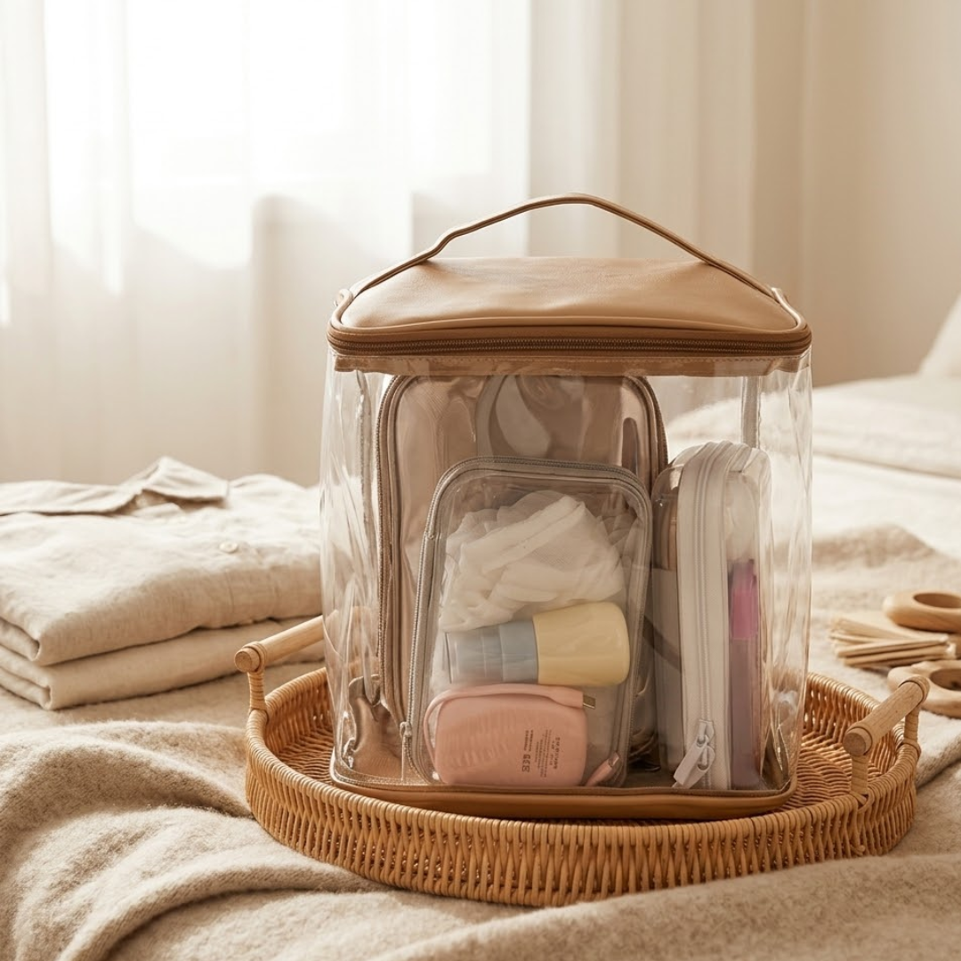 Premium Clear Cosmetic and Bathroom Travel Organiser Bag
