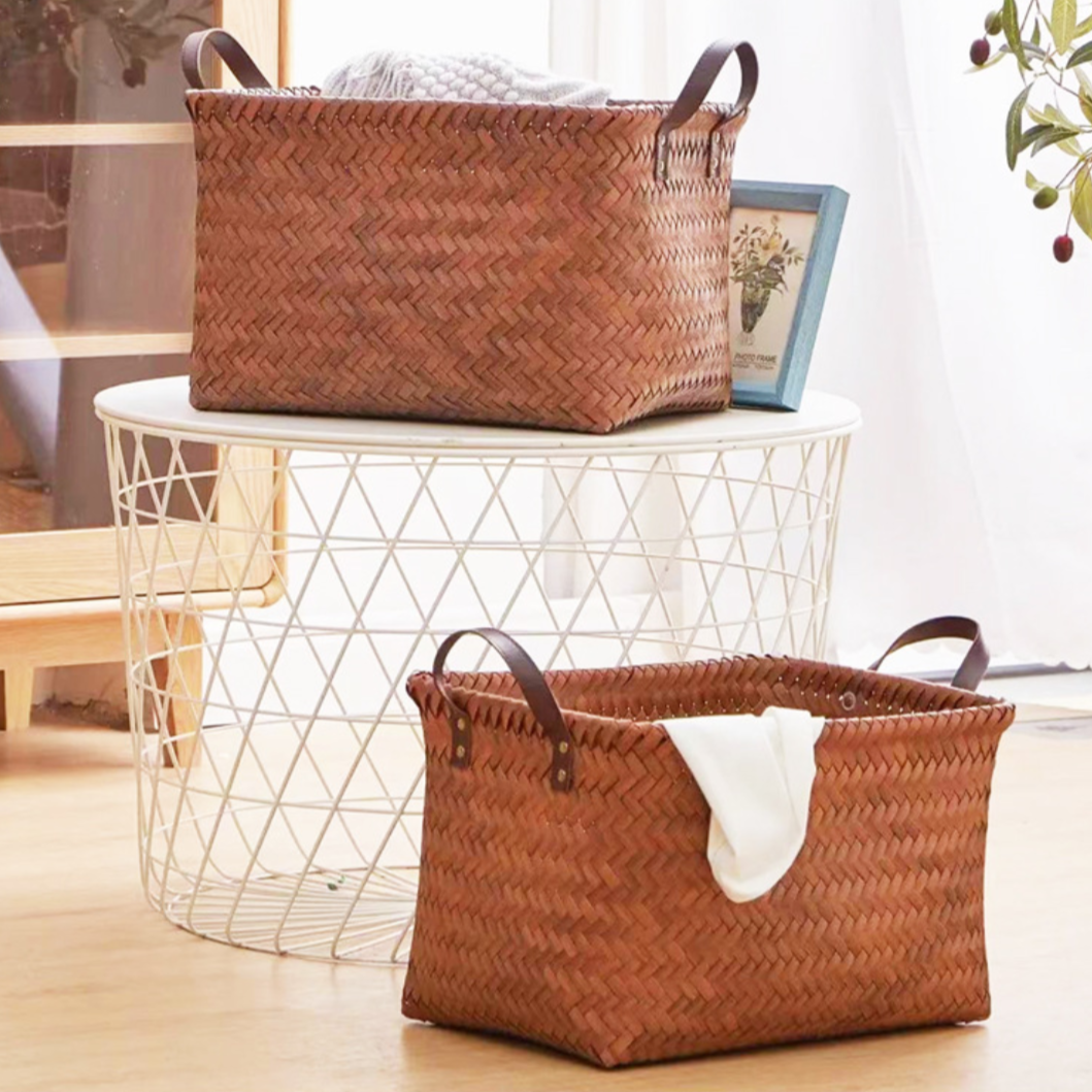 Homero Multipurpose American Style Hand-Woven Storage Basket