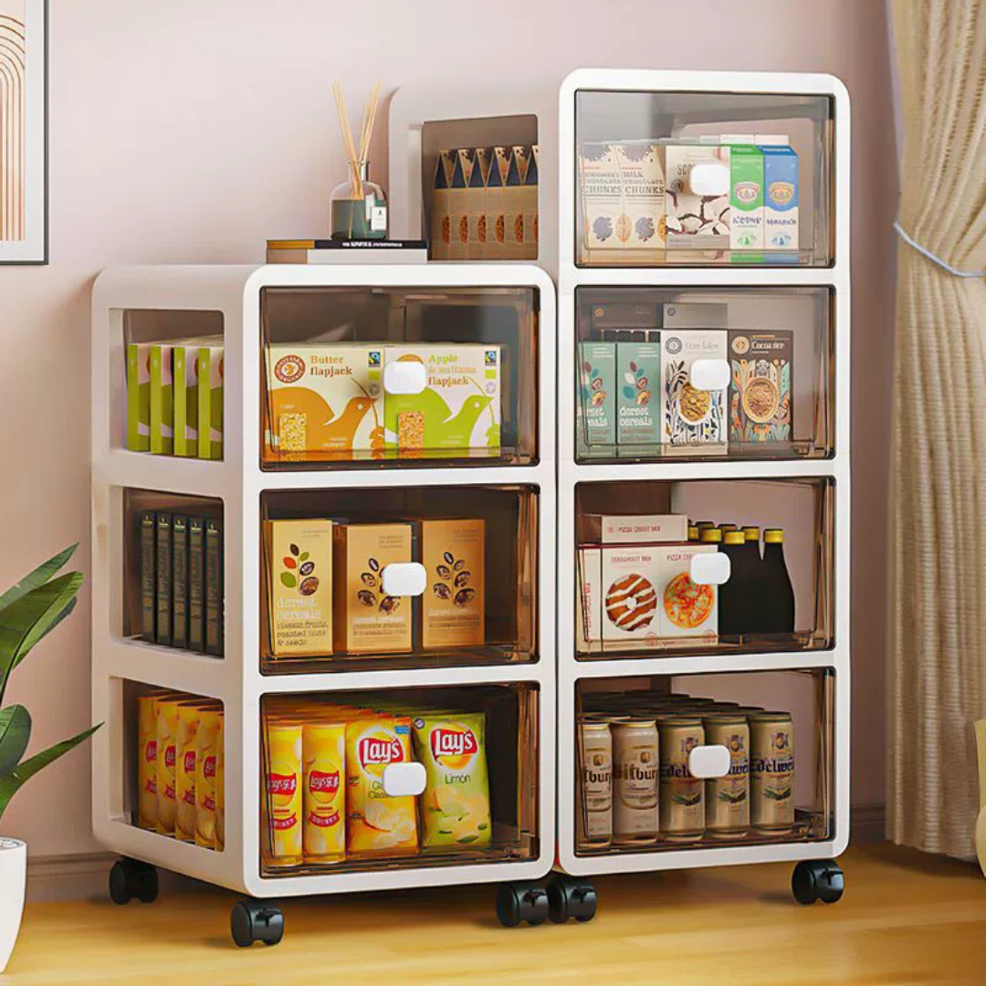 HOMERO Multi-Layer Plastic Drawer Mobile Slim Storage Cabinet