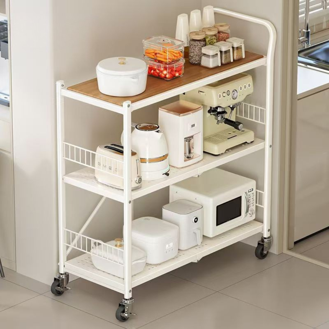 Multi-Purpose Foldable Utility Storage Cart with Wheels