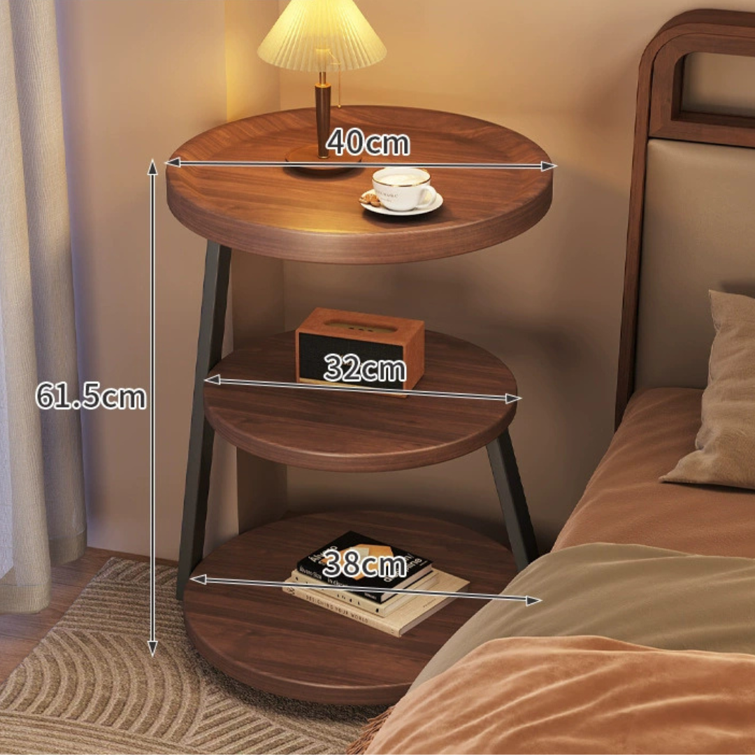 HOMERO Sepia Circular Reclaimed Classic Wood Table