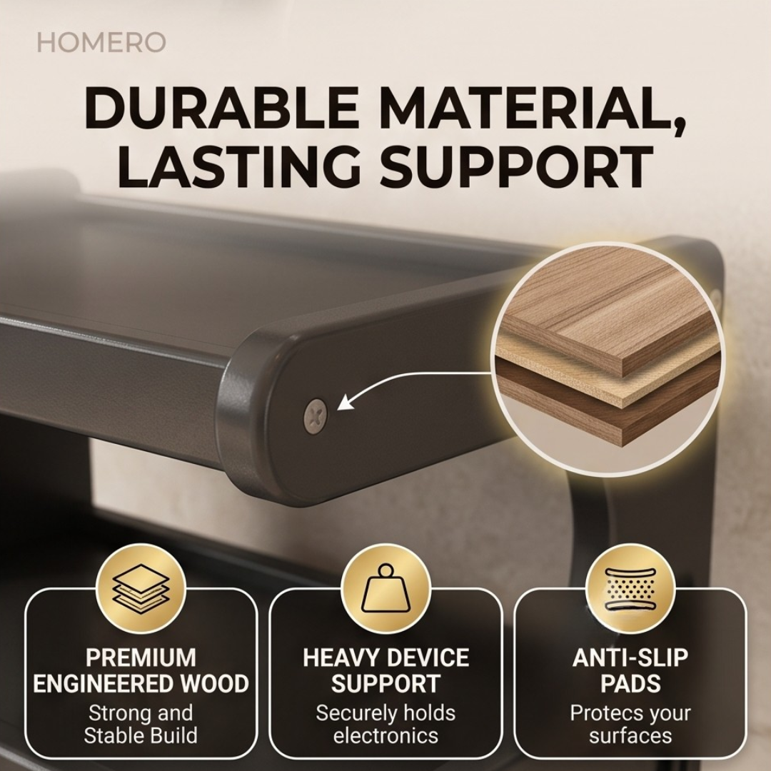 Multipurpose Wooden Router and Storage Rack
