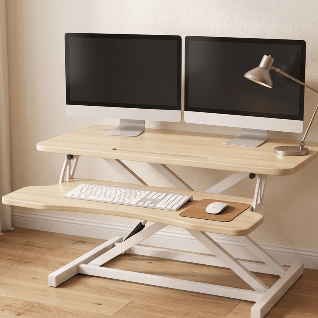 Multi-Functional Ergonomic Height Adjustable Desk Riser With Removable Keyboard Tray