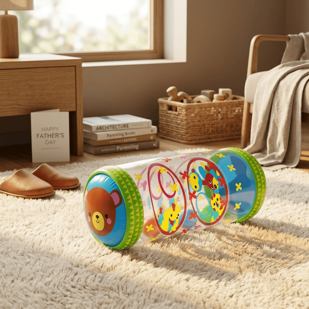 Anti Slip Inflatable Baby Development Activity Crawl Roller Toy