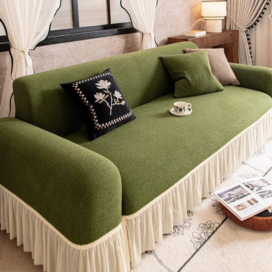 Premium Stretchable Polar Fleece Jacquard Sofa Cover