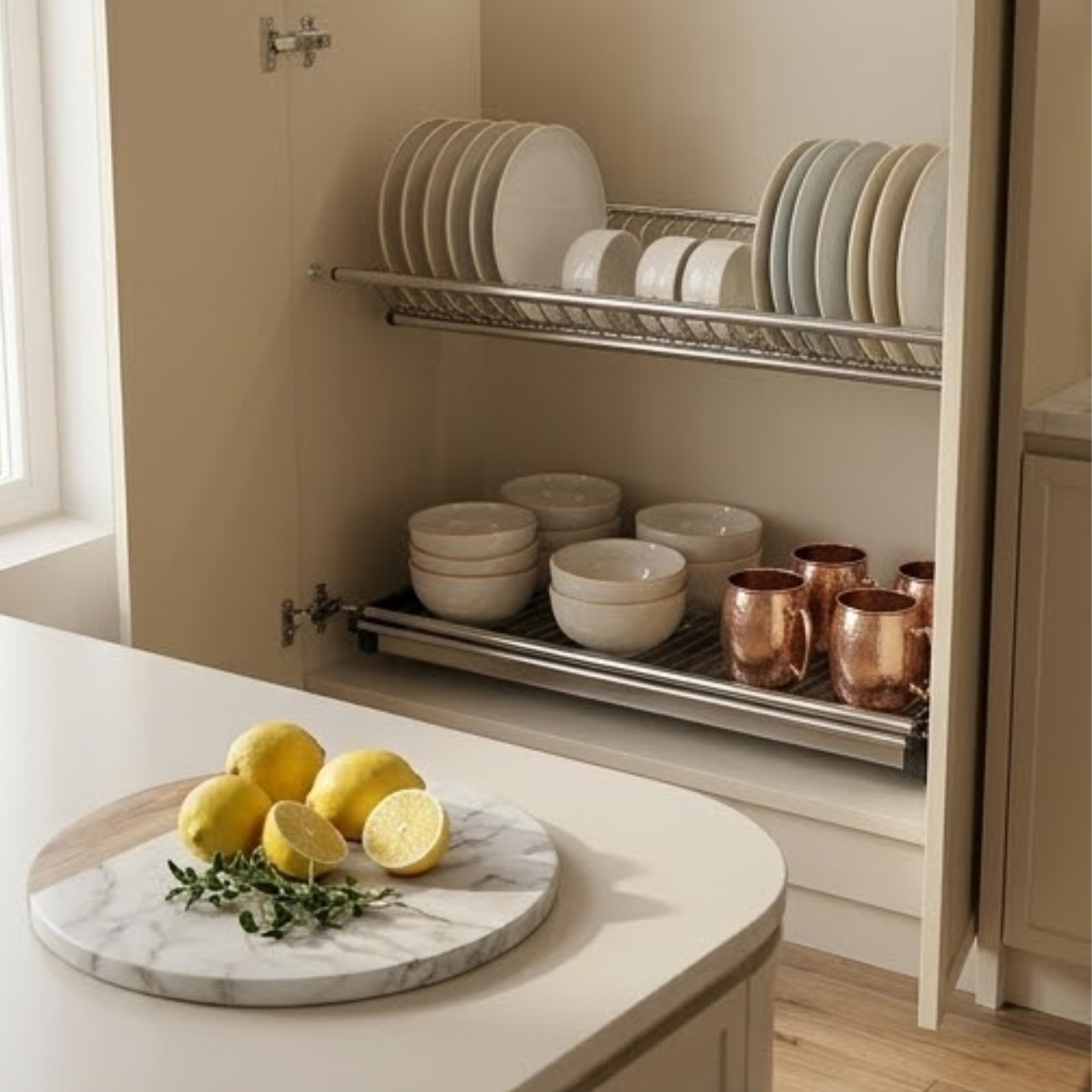 Modular Kitchen Stainless Steel Dish Plate Drainer Rack