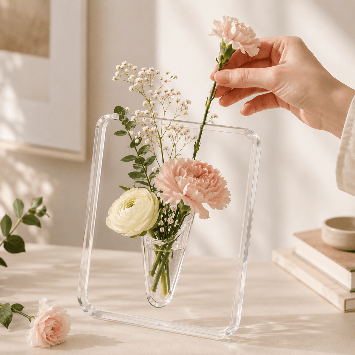 Decorative Modern Vase Floral Arranger for Home and Office Decor