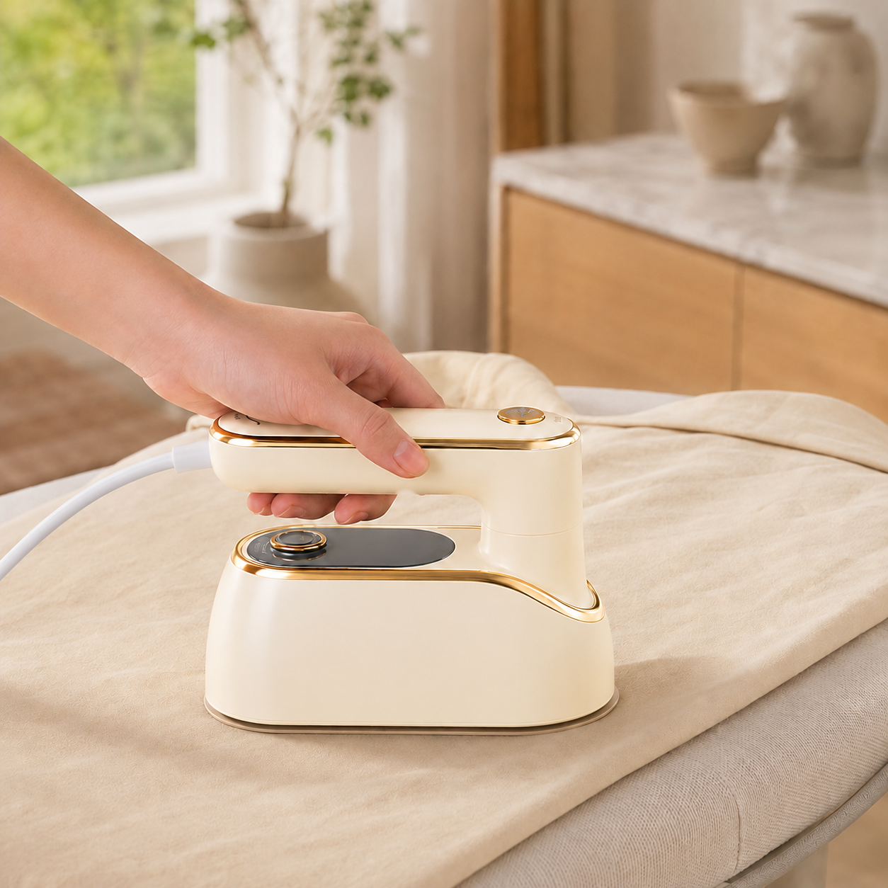 HOMERO Foldable Garment Steamer with Dual-Mode Ironing - 150ml Tank