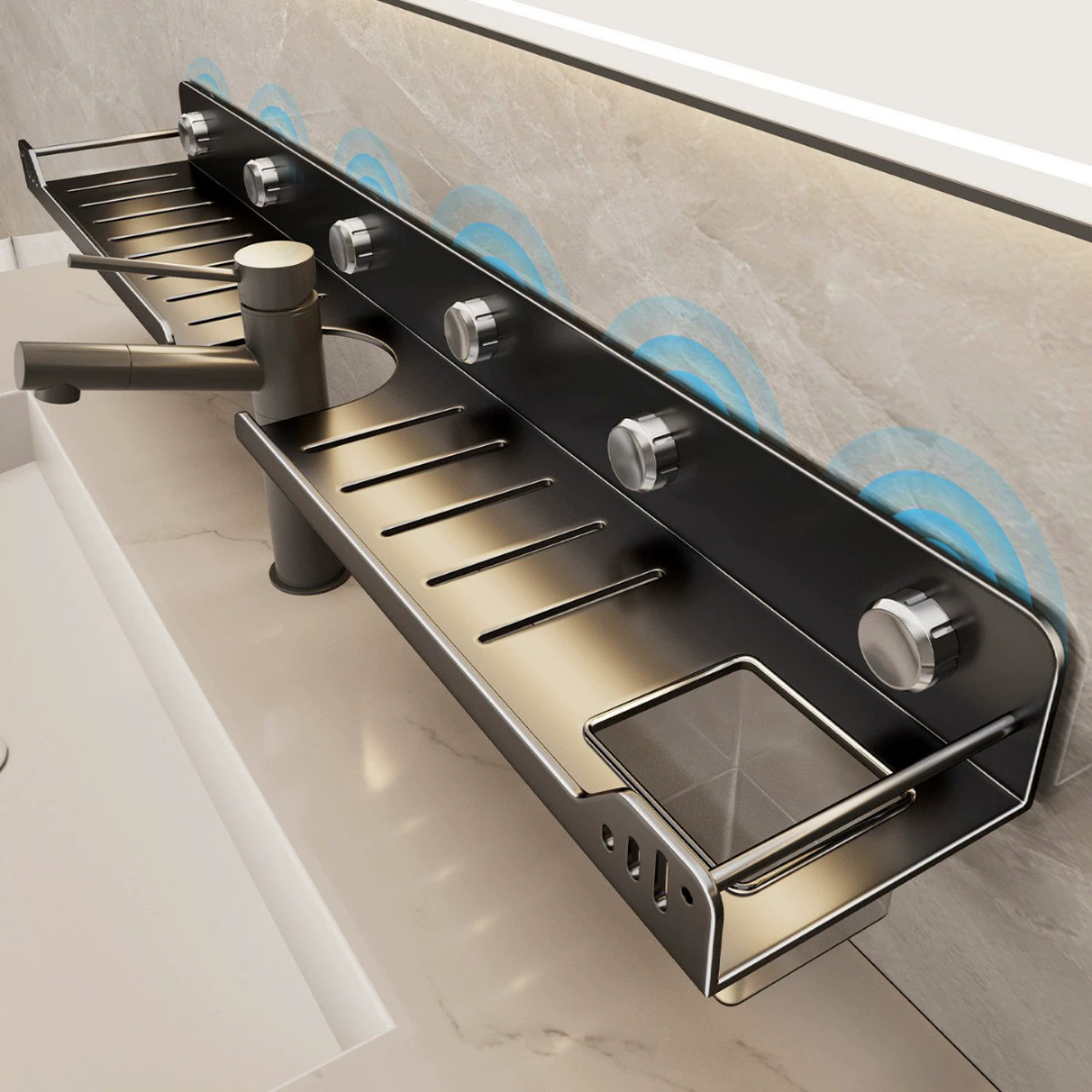 Multipurpose Suction Cup Shelf Drainage Storage Rack