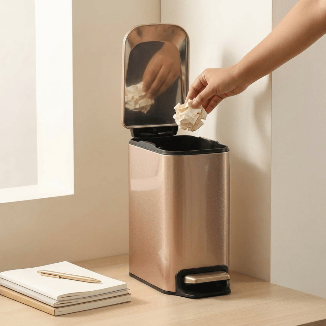 Premium Steel Pedal Waste Bin with Removable Inner Bucket