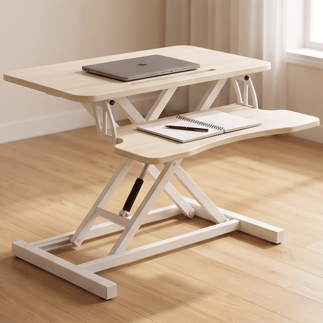 Multi-Functional Ergonomic Height Adjustable Desk Riser With Removable Keyboard Tray