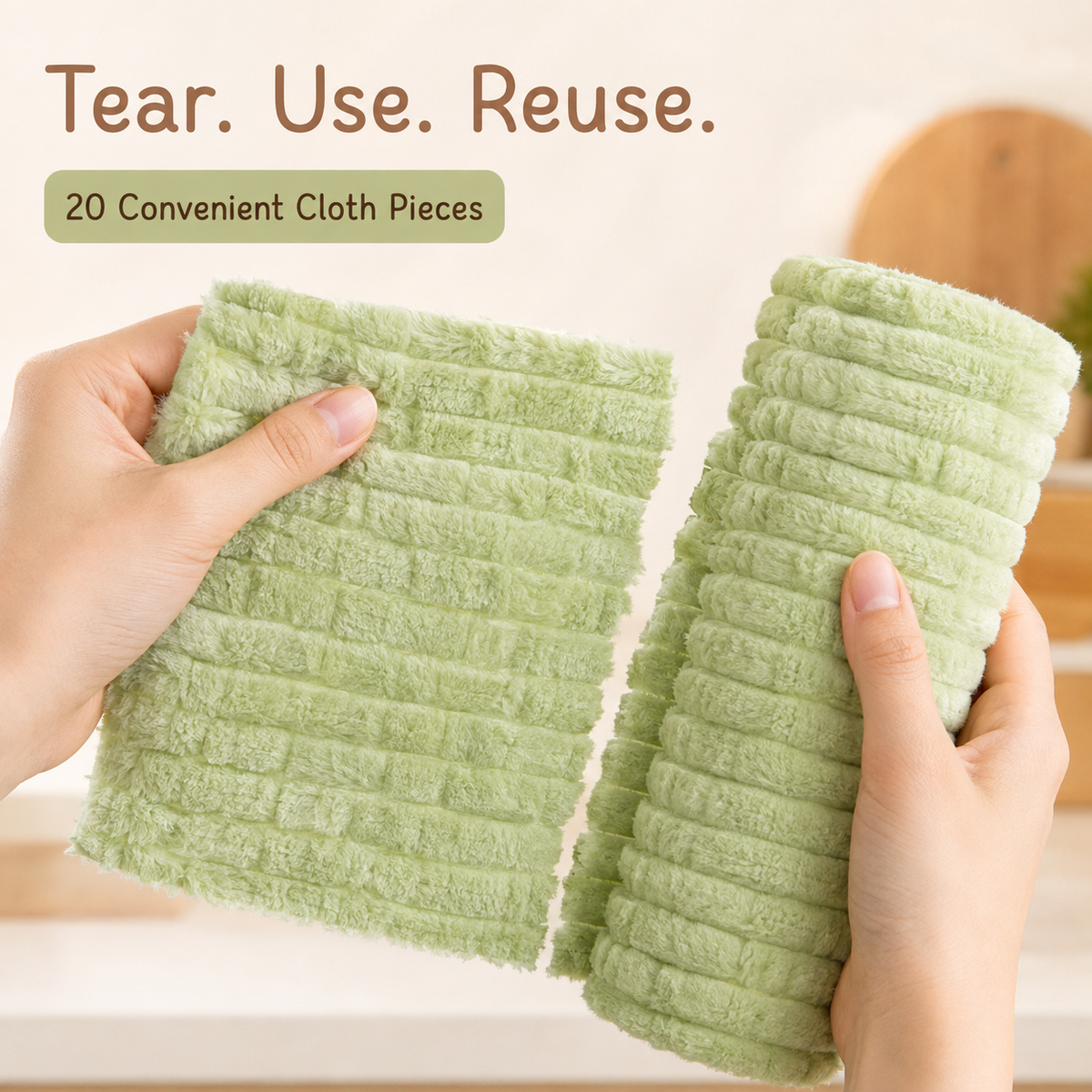 Multipurpose Reusable Coral Fleece Kitchen Cleaning Cloth