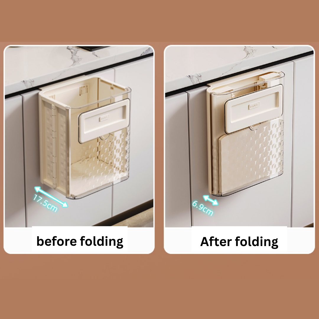 Wall-Mounted Foldable Trash Can