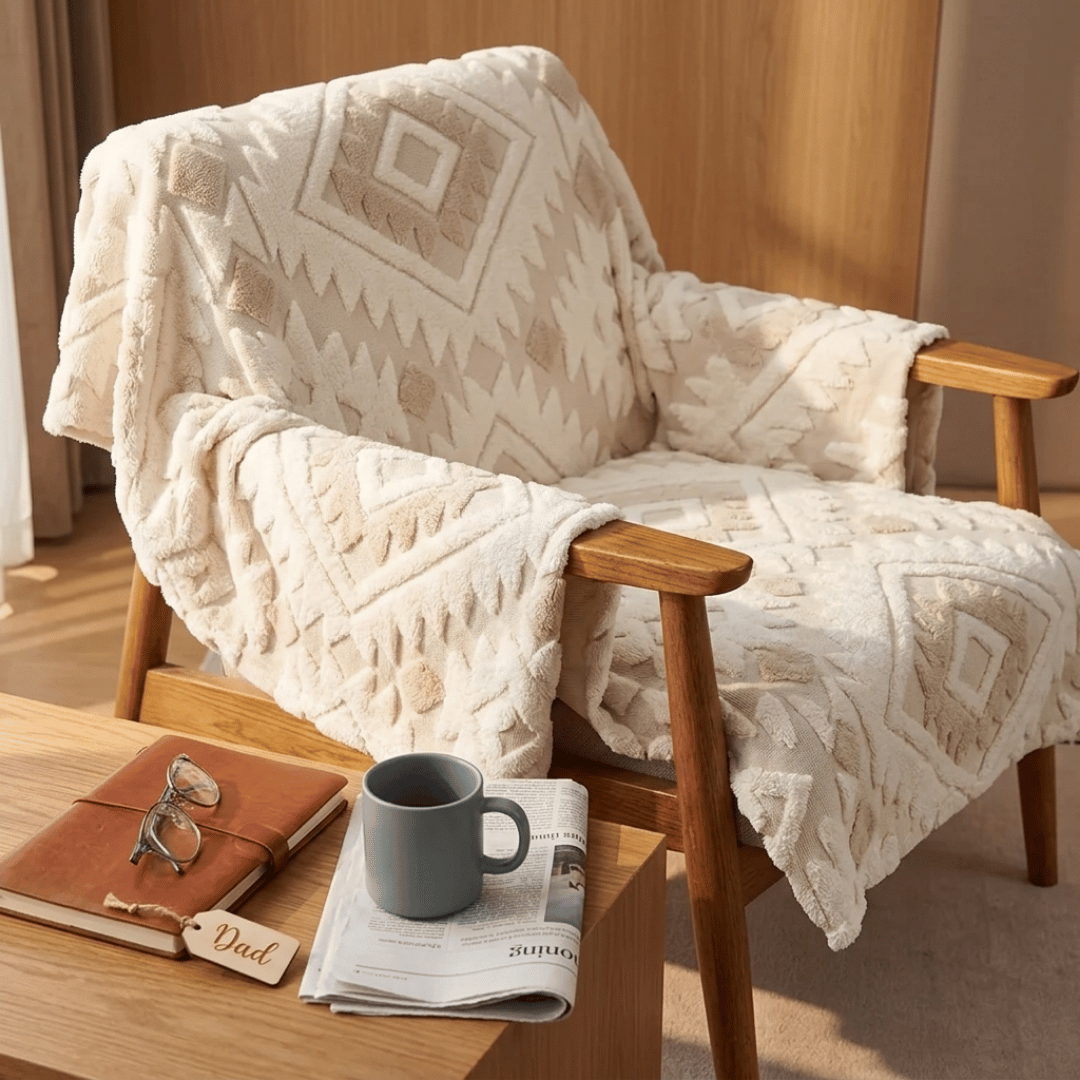 Diamond Pattern Elegant Reversible Chenille Fabric Throw Sofa Cover