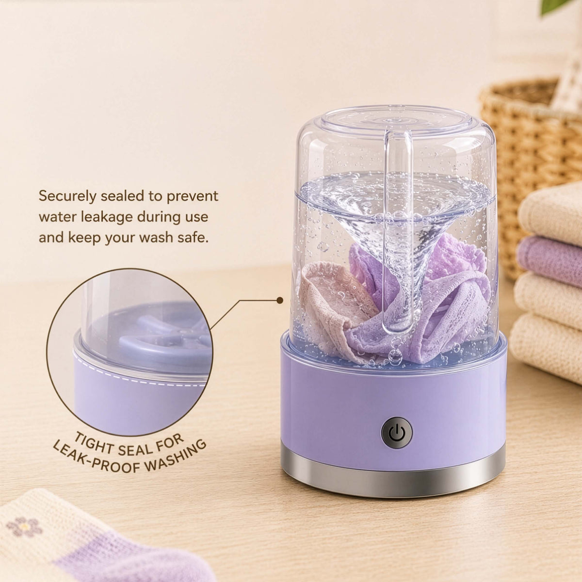 Travel Friendly Wireless Mini Washing Machine