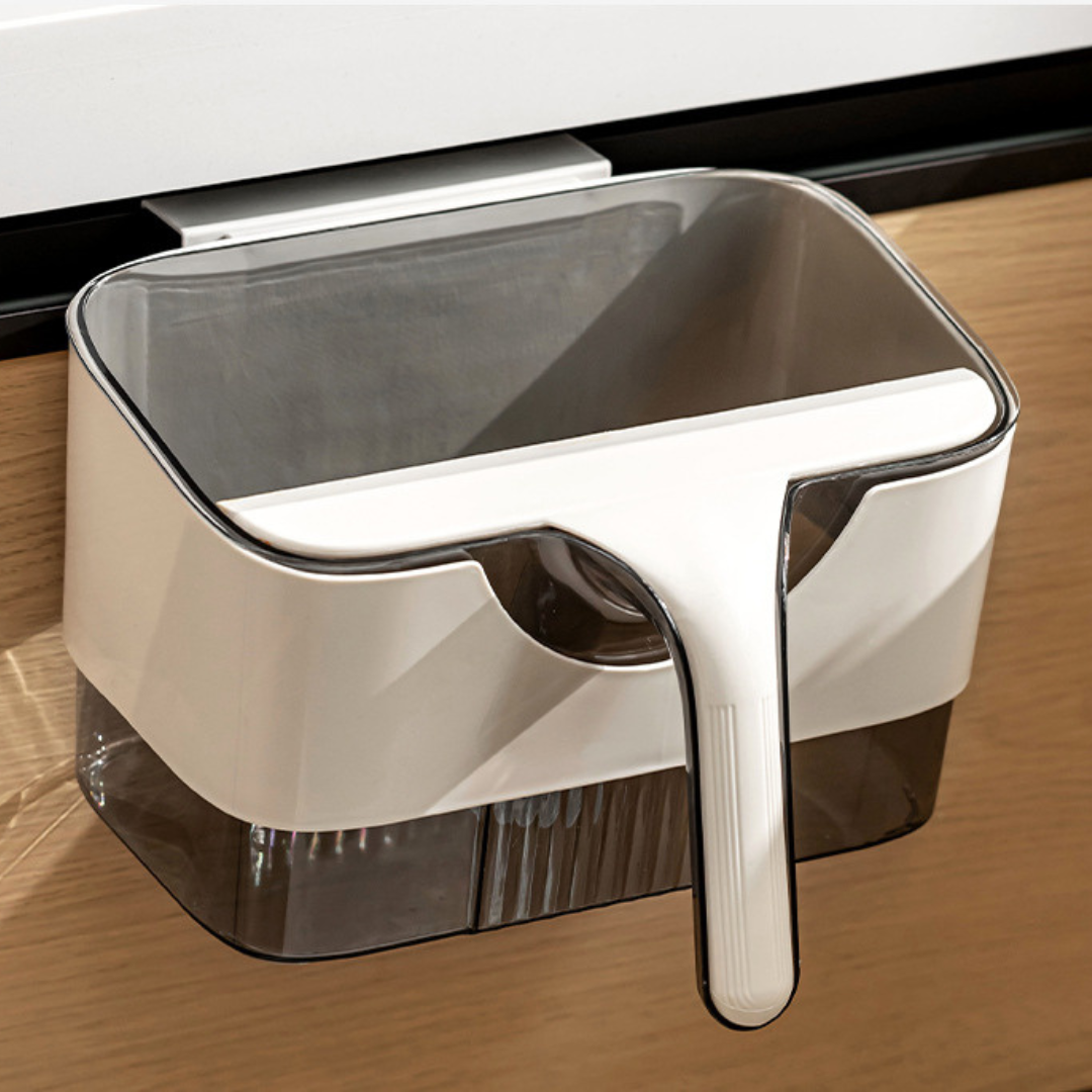 Homero Wall-Mounted Wide Opening Trash Can Set with Scraper