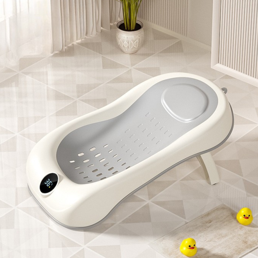 Foldable Baby Bath Comfortable Seat Support with Anti-Slip Base
