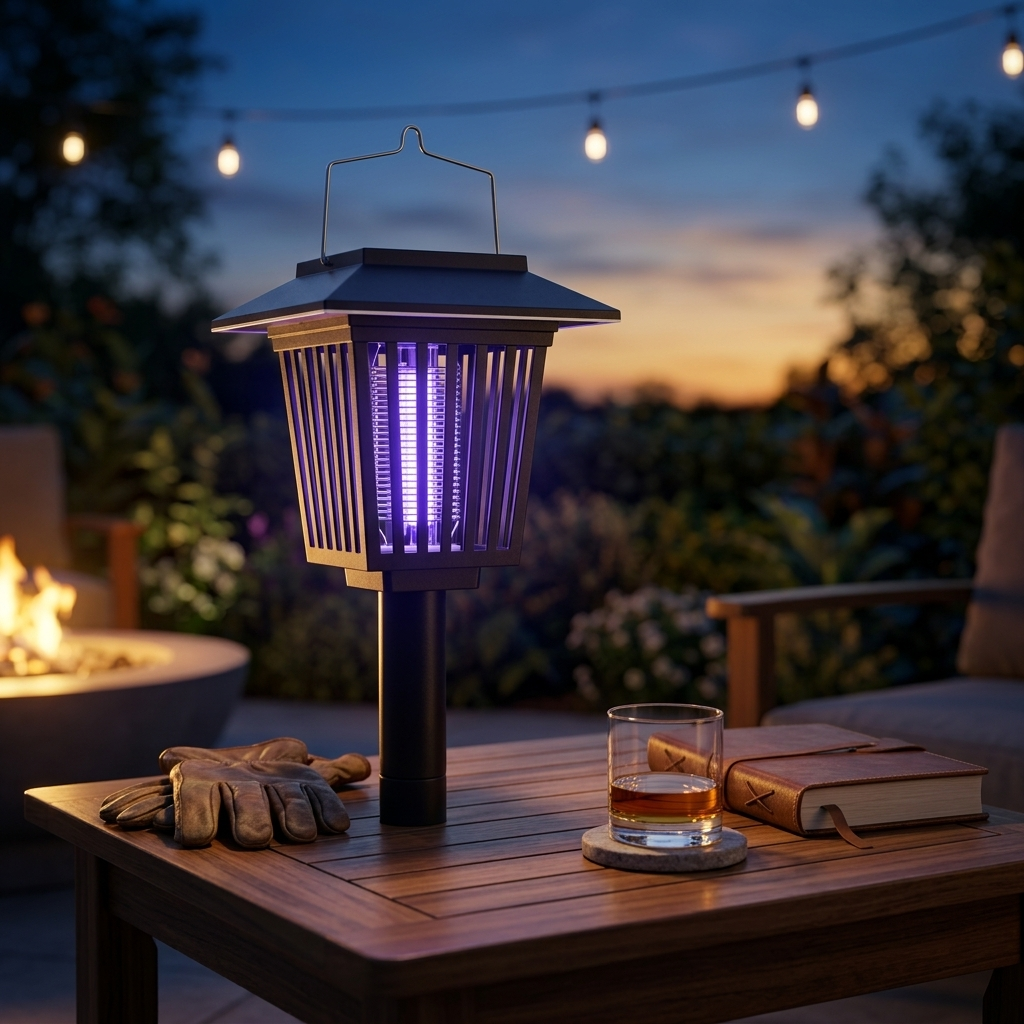 Dual Mode Solar Mosquito Killer Garden Waterproof UV Lamp