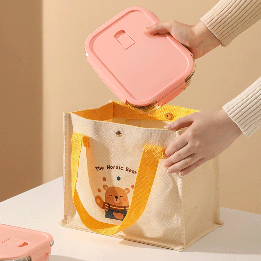 Airtight Glass Bento Smart Lock Lid Lunch Container