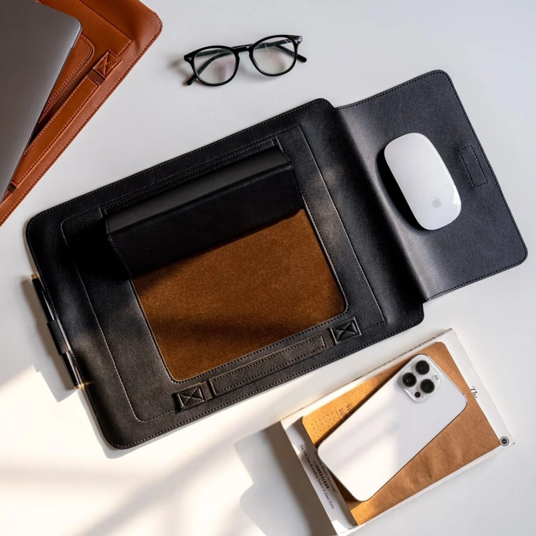 Multipurpose Personalized Laptop Sleeve with Foldable Stand and Mouse Pad