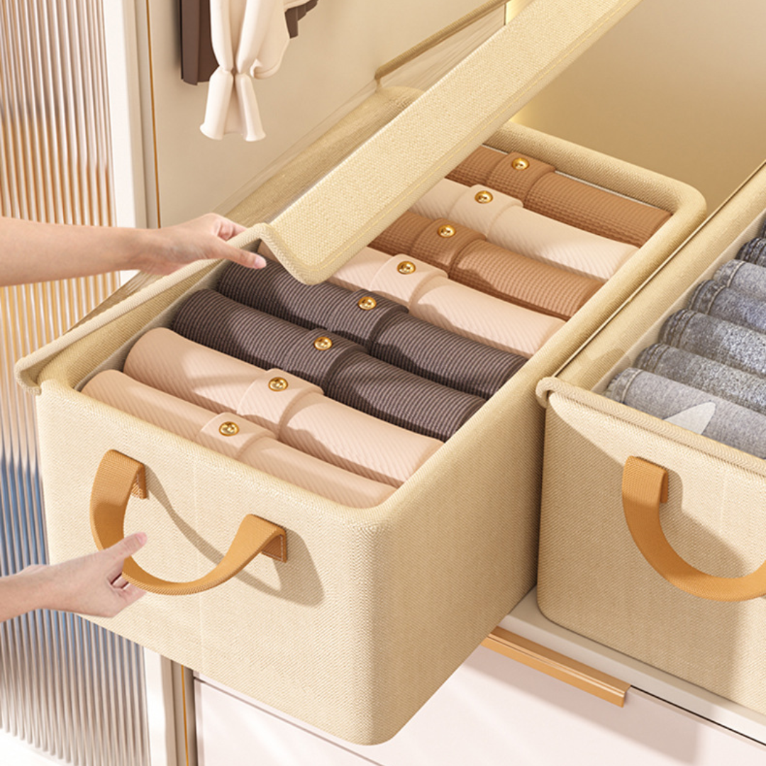 Clear View Foldable Wardrobe Storage Organizer