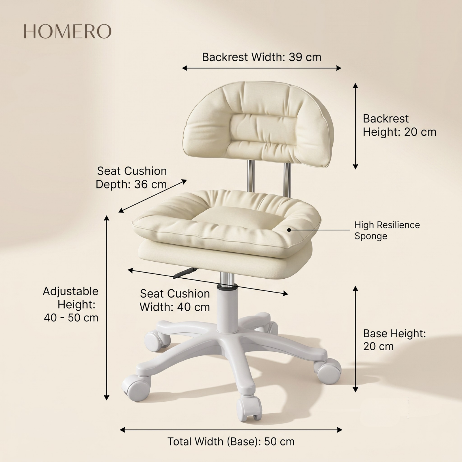Modern Adjustable Comfortable Soft Plush Cushion Chair