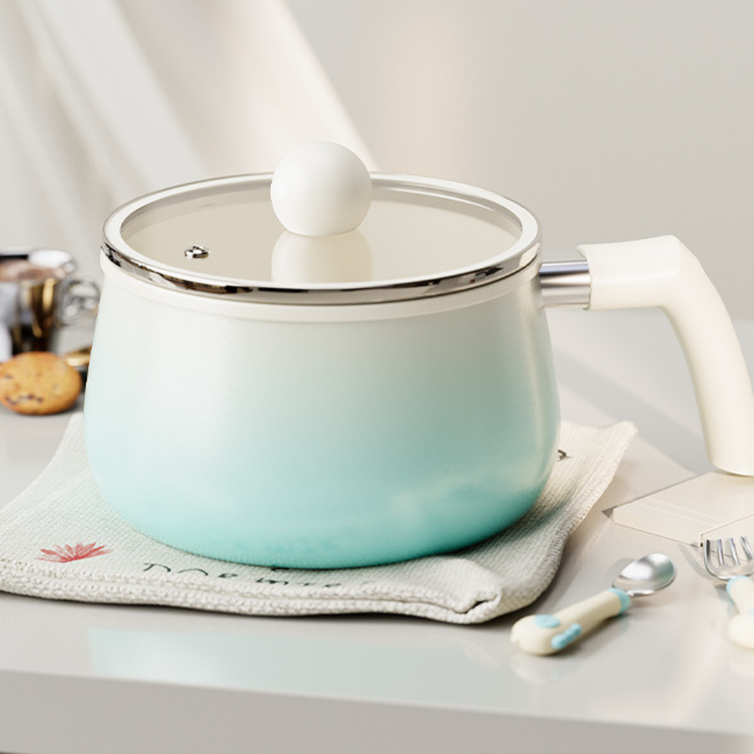 HOMERO Non-Stick Cooking Essential Blue Gradient Ceramic Pot – 16cm