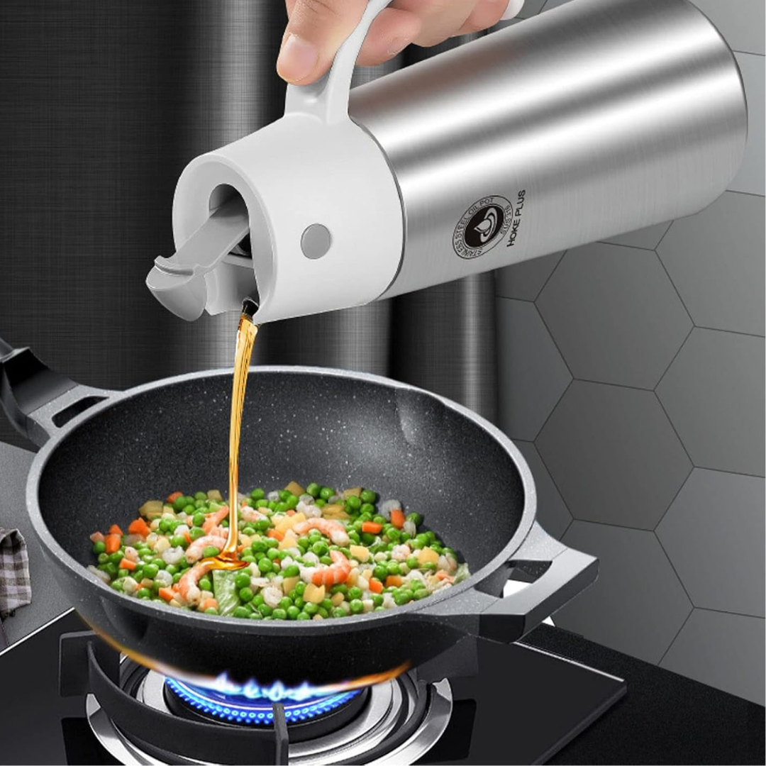 Premium Stainless Steel Leakproof Oil Dispenser Bottle
