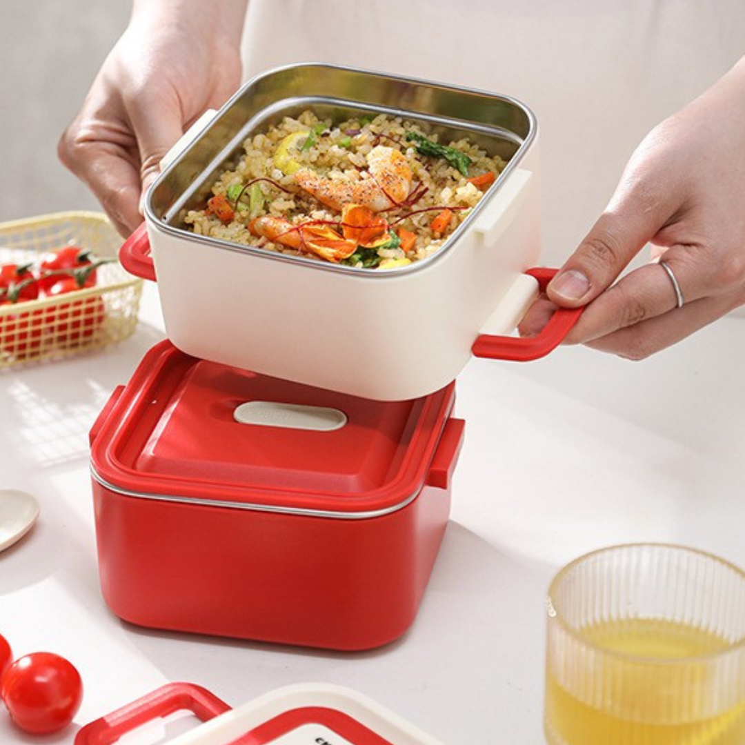 Premium Stainless Steel Leak Proof Bento Lunch Box with Cutlery