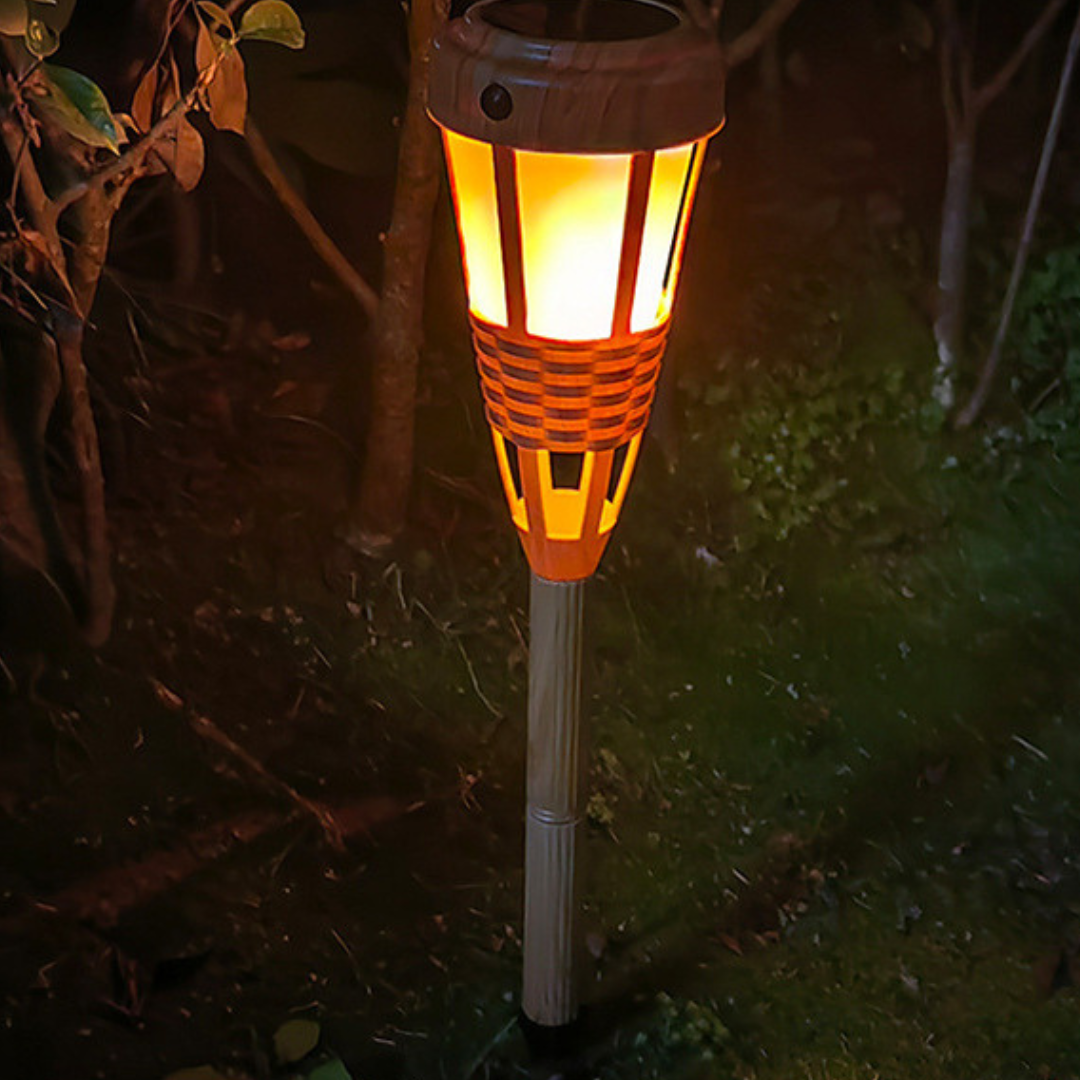 Homero Solar Flame Garden Light Outdoor Waterproof Design