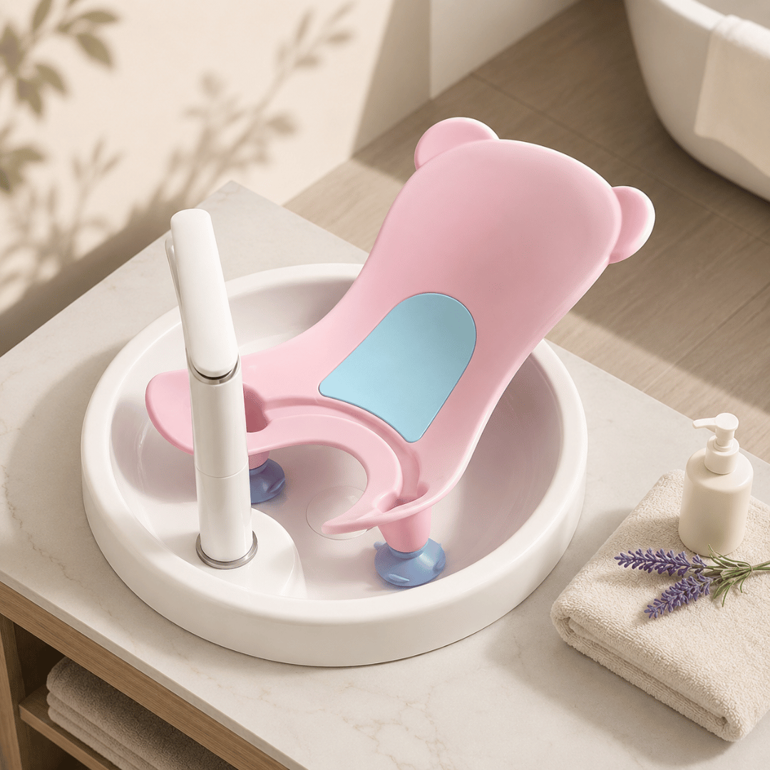 Ergonomic Infant Baby Butt Washing Foldable Basin