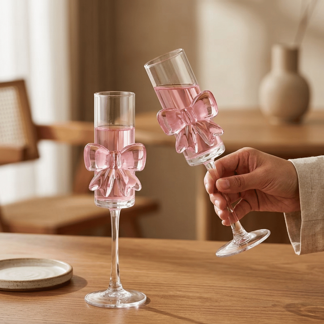 HOMERO Elegant Glass Wine Set Classic Design - 160ml Capacity