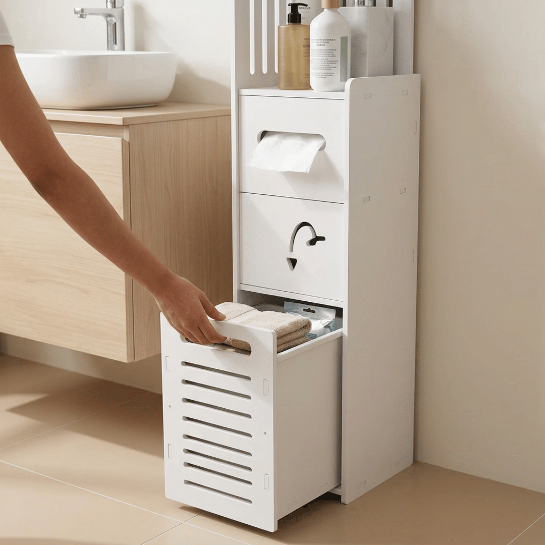 Multi-Purpose Space Saving 3 Tier Slim Home Storage Cabinet