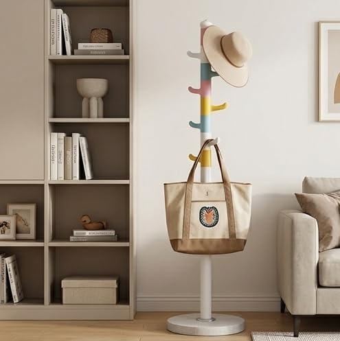 Modern Heavy Duty Freestanding Multi Hook Hanging Stand Organizer