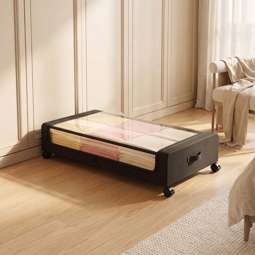 Under-Bed Rolling Storage Wardrobe Organizer with Wheels