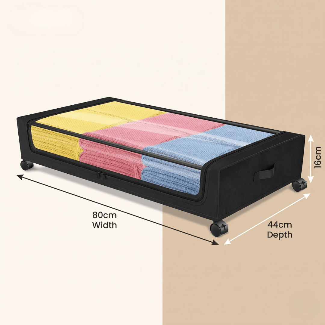 Under-Bed Rolling Storage Wardrobe Organizer with Wheels