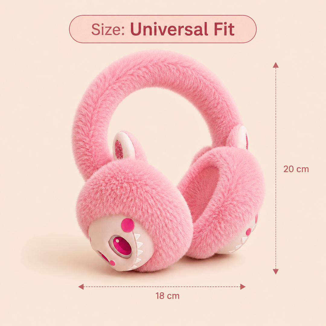 Cute Cartoon Labubu Soft Plush Earmuffs