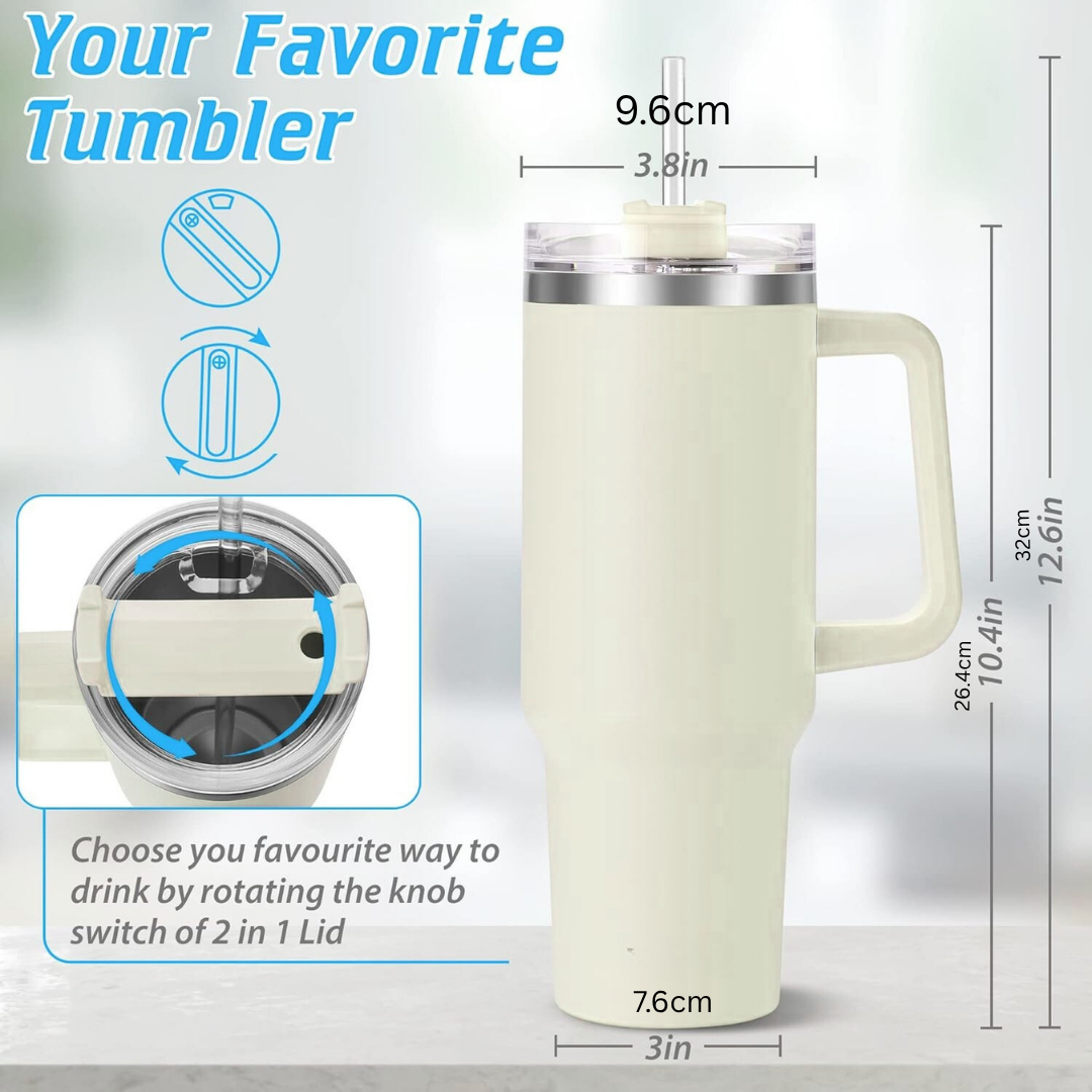 HOMERO Premium Stainless Steel Insulated Anti-Splash Tumbler