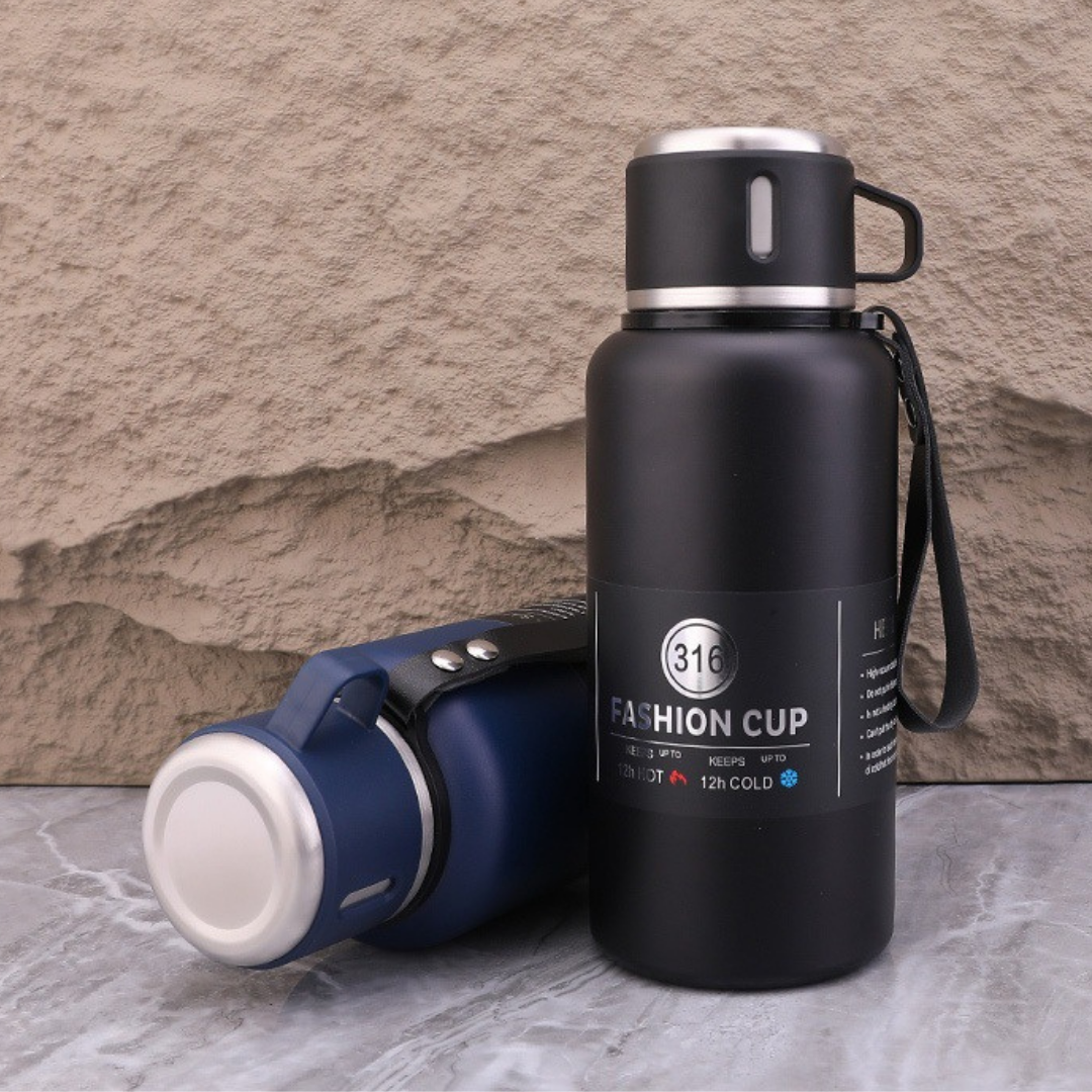 Homero Premium Stainless Steel Thermo Vacuum Flask Bottle 800ML Insulated Cup (Black)