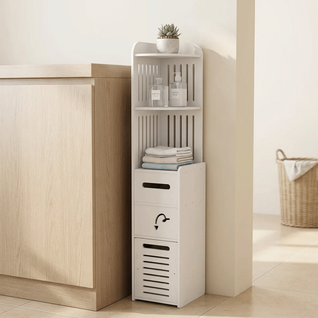 Multi-Purpose Space Saving 3 Tier Slim Home Storage Cabinet