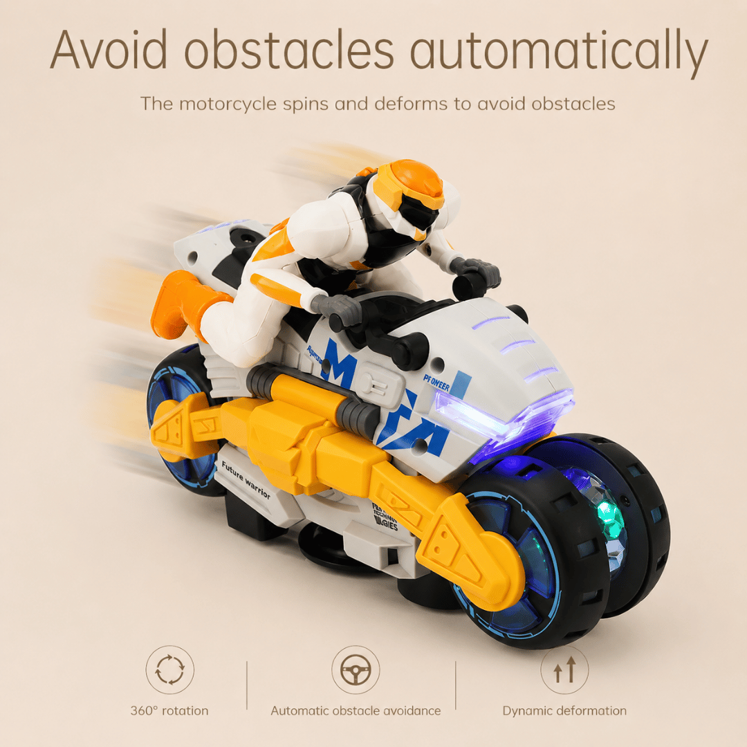 HOMERO 2-in-1 Electric Stunt Transforming Thrilling Motorcycle Toy