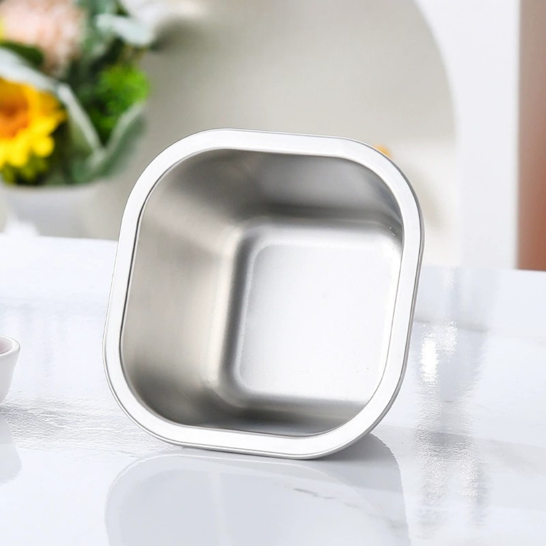 HOMERO Stainless Steel Storage Container with Leakproof Silicone Lid - 400ml