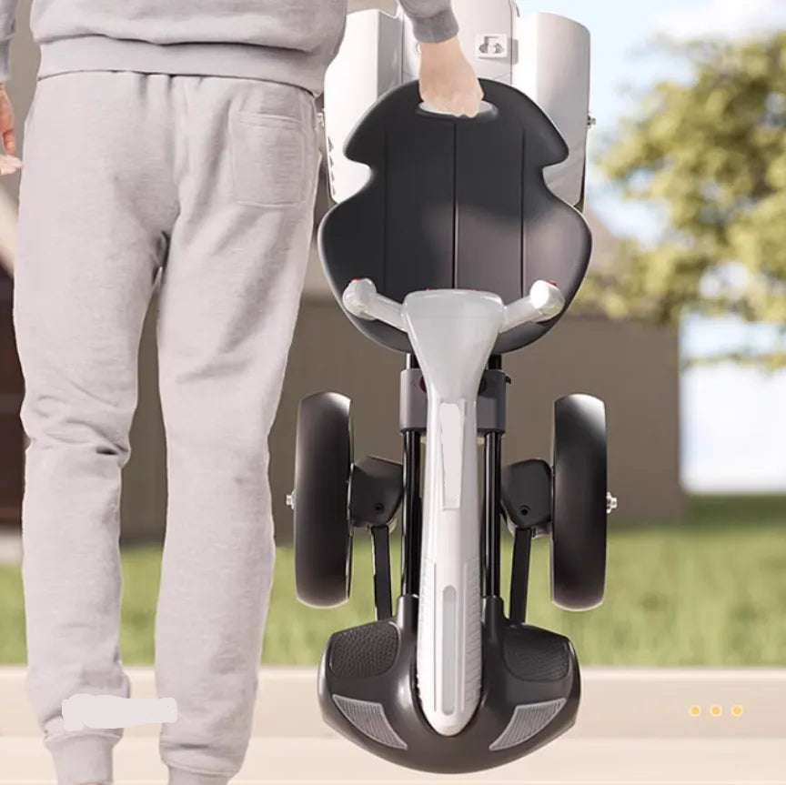 HOMERO  Electric Ride-On Go Kart Folding Kids with Adjustable Seat and LED Lights