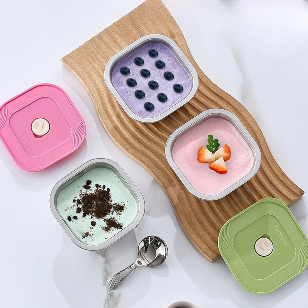 HOMERO Stainless Steel Storage Container with Leakproof Silicone Lid - 400ml